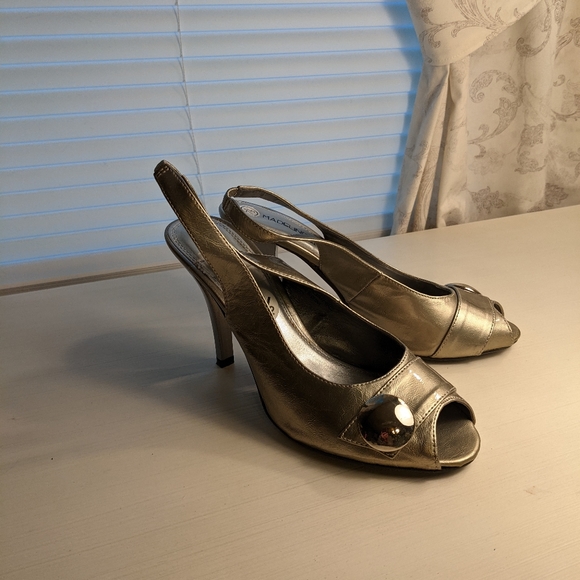 Madeline Stuart Sling-Back Peep-Toe Heels - Picture 2 of 6